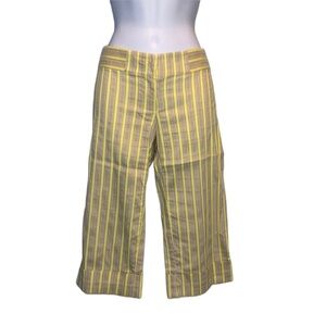 Colette Dinnigan Yellow & Tan Capri Pants Size M